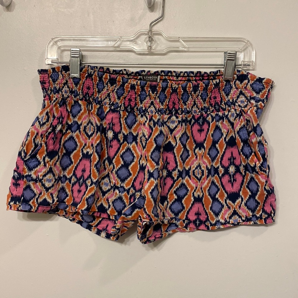Cotton Aztec print shorts